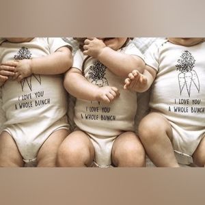 Tenth and Pine "I Love You A Whole Bunch" Organic Short Sleeved Onesie